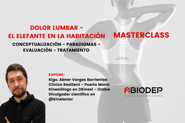 MASTERCLASS DOLOR LUMBAR – EL ELEFANTE EN LA HABITACIÓN: Conceptualización – Paradigmas – Evaluación – Tratamiento